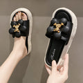 Three-dimensional flower sandals and slippers for women outwearnew arrivalfashion fairy style platform bottomthick sole seaside vacation beach shoes for women