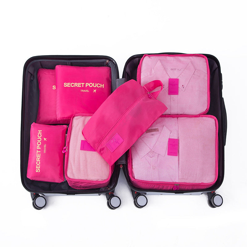 six-piece set, seven-piece storage bag, travel goods classification storage bag, business trip multi-functional clothing finishing set