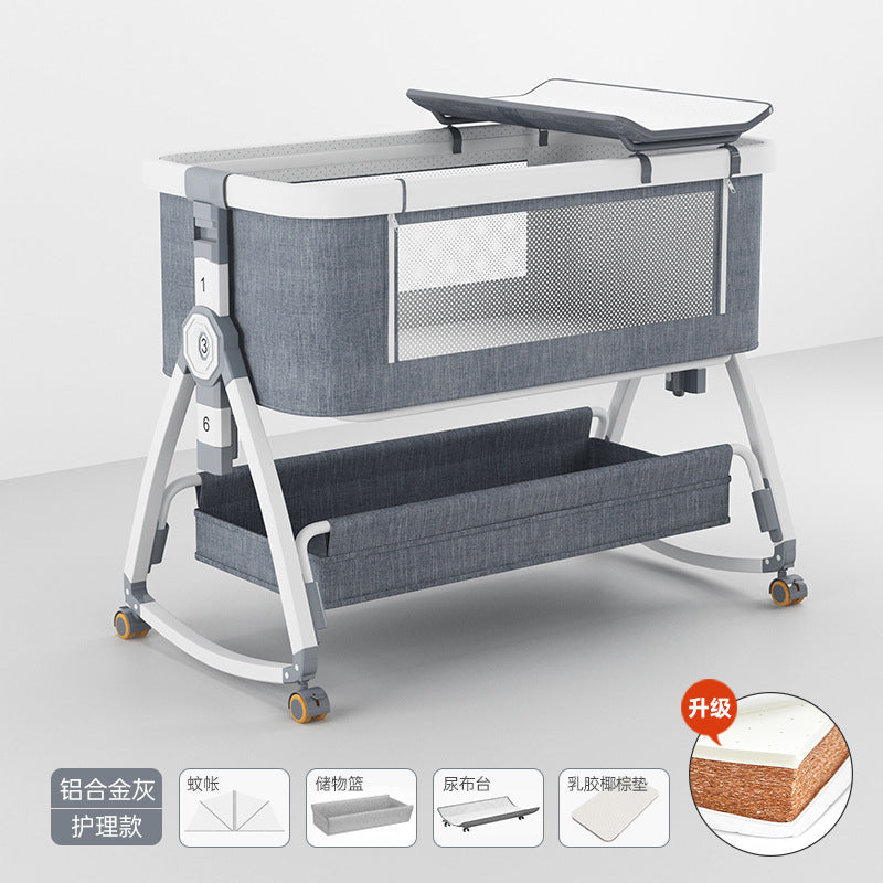 Baby crib - portable, foldable, multi-functional bassinet - newborn & toddler convertible bed