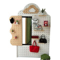 Entrance hole board wall storage rack wooden solid wood storage wall cloud display rack wall hanging clothes rack