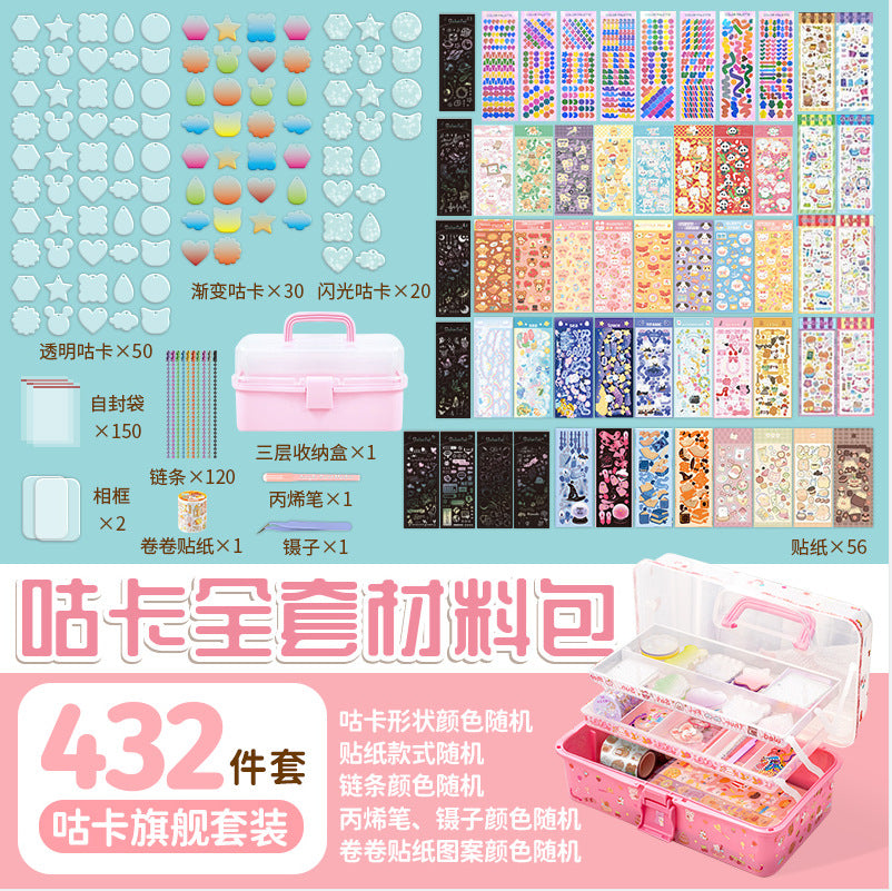 Diy guka stickers birthday gifts for girls playing house cartoon accessories toys storage kids educational stalls