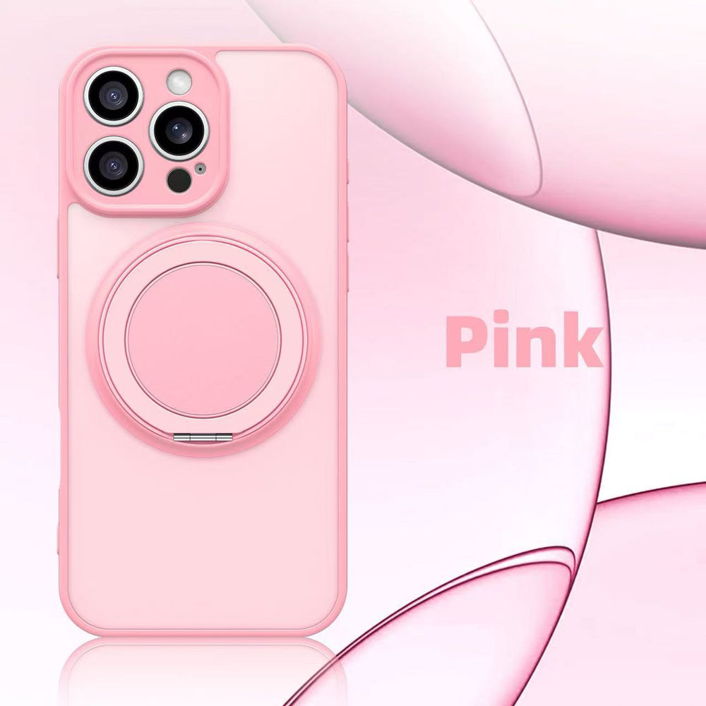 Iphone 17 phone case - new skin-feel matte finish with 360° magnetic stand, universal fit for apple 16 pro max