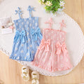 Children's clothing cross-border european and american girl suspender one-piece pants baby children's clothing suit