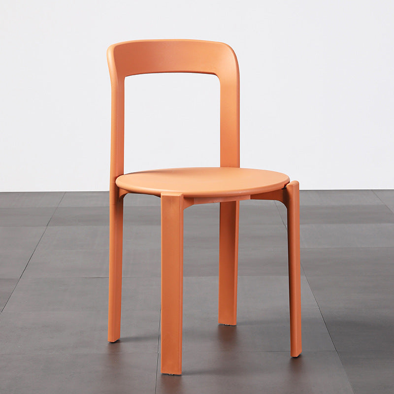 Nordic plastic chair - thickened, stackable dining chair for restaurants, cafes, indoor/outdoor use - dopamine backrest dining chair