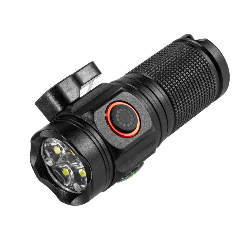 Cross-border new 8LED strong light flashlight Type-C rechargeable outdoor waterproof aluminum alloy high-power flashlight