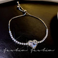 Super sparkling love zircon bracelet