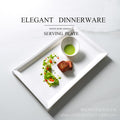 Nordicins high-value rectangular western food plate restaurant for homecasual pure white flat plate serving plate dessert plate