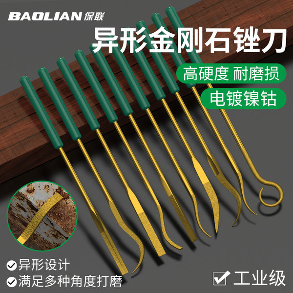 Special-shaped diamond file set Metal steel throttle Industrial grade cemented carbide particle assorted polishing throttle