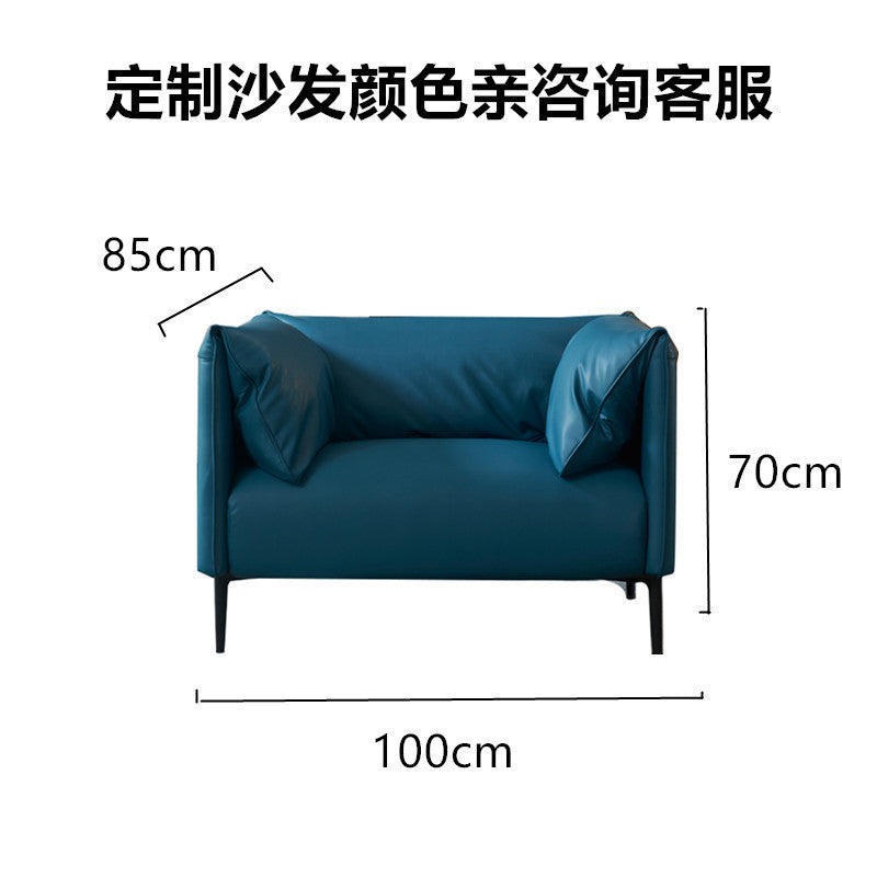 Italian accessible luxury business office sofa scandinavian small apartment first layer cowhide sofa casual area reception modular sofa