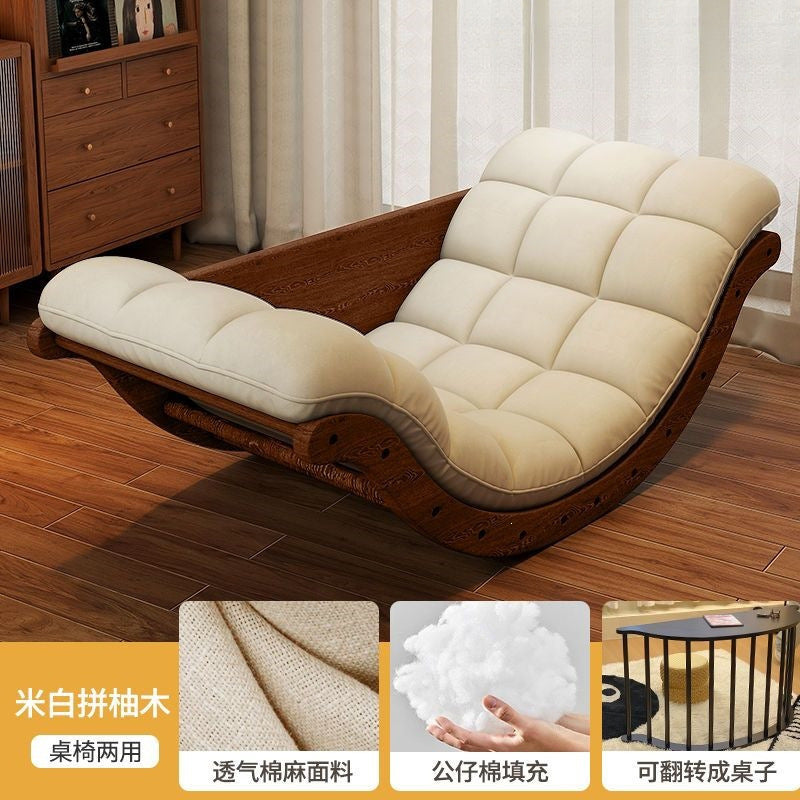 Banana boat lazy sofa rocking chair all-in-one dual-purpose multifunctional moon rocking chair living room bedroom balcony lounge chair