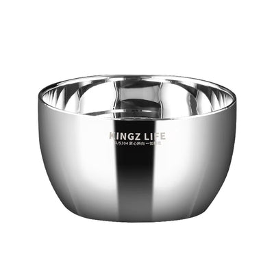 Thickened stainless steel double-layer soup bowl - heat-resistant & insulated stainless steel tableware - kitchen utensils in stock