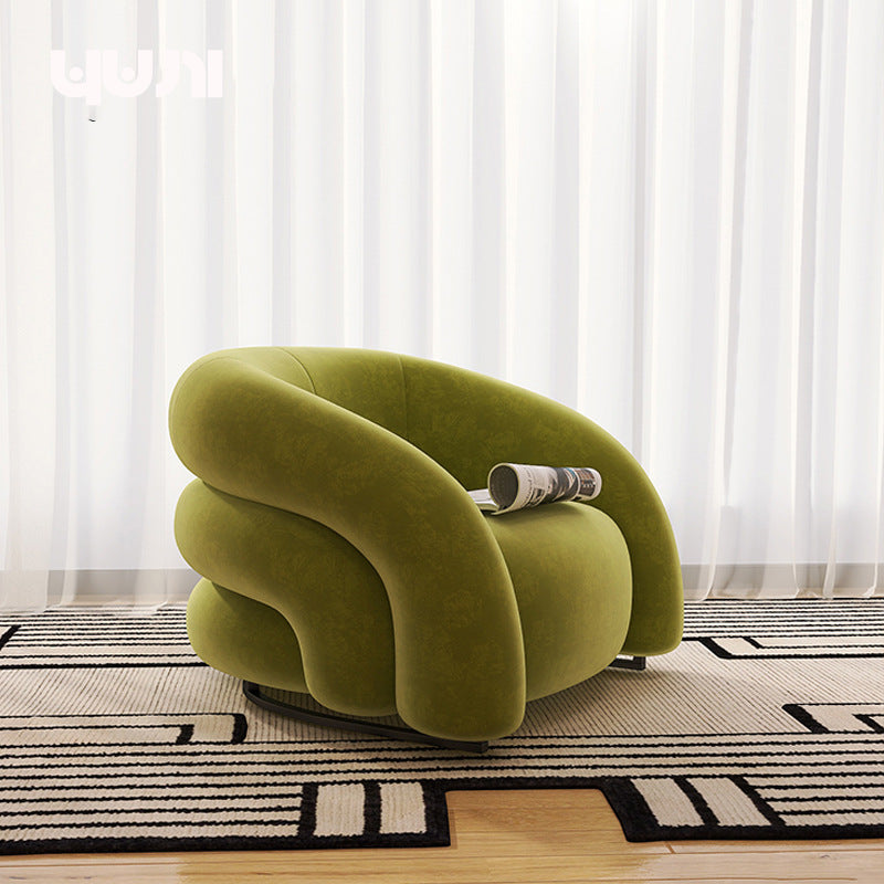 Cream furniture single sofa chair lazy internet celebrity style single chair small apartment balcony designer casual chair for home