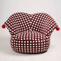 Clown lazy sofa single french cream style living room balcony design casual fabric rotate sofa chair for home