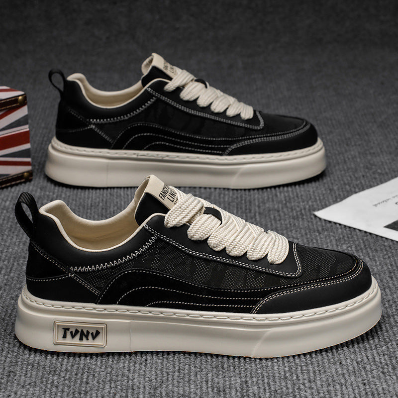 Canvas men's shoes spring breathable deodorizing filter black cloth shoes best selling camouflage sneakers non-slip heightening casual sports trendy shoes