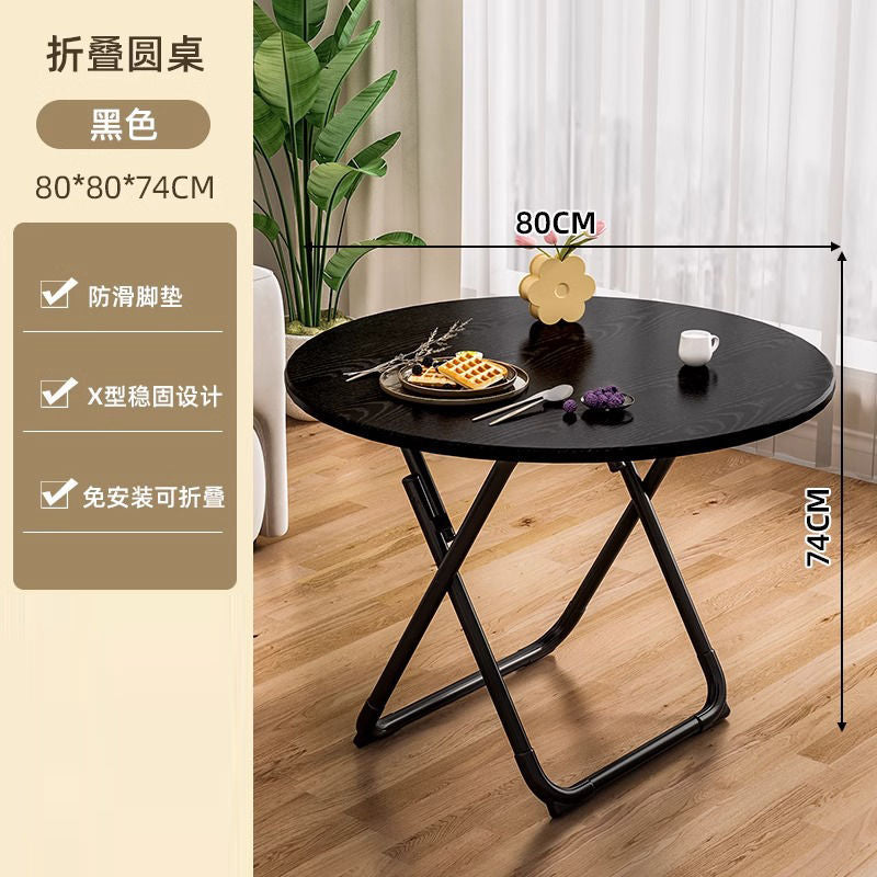 For homefoldable table small apartment table and chair combination simple dining table balcony dining table portable small round table stall square table