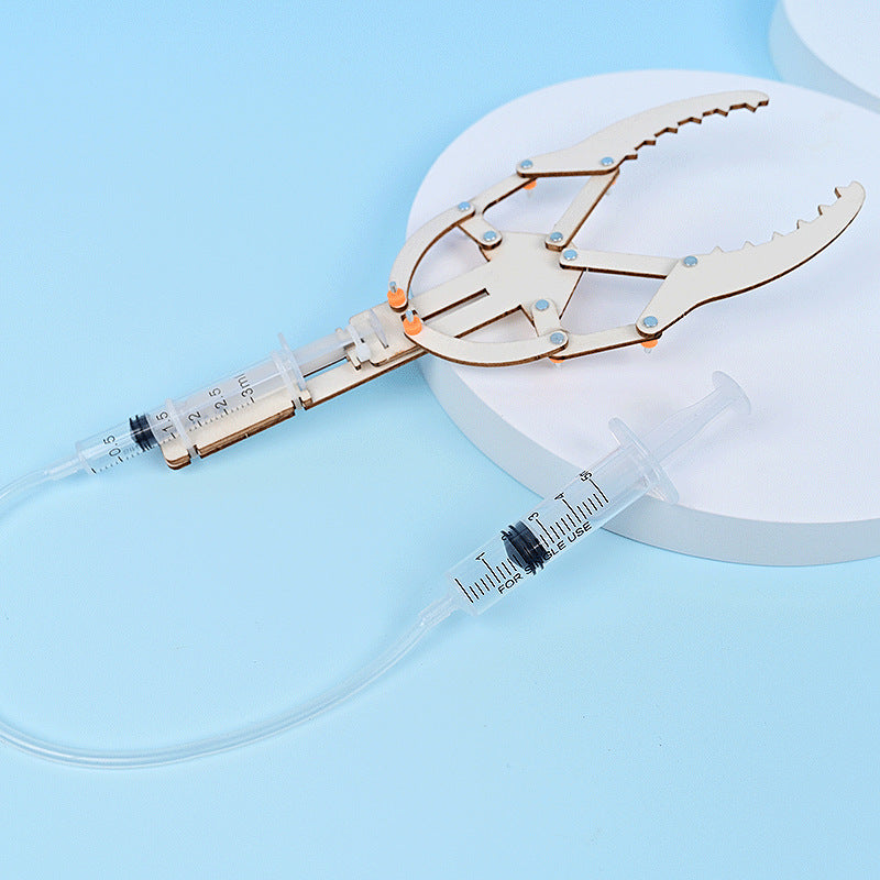 Hydraulic manipulator stem puzzle teaching aids children's creative science small experiment primary school students technology production material package