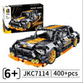 New compatible pull-back car building blocks lamborghini sports car model series green bull small particles children's educational assembly toy wholesale