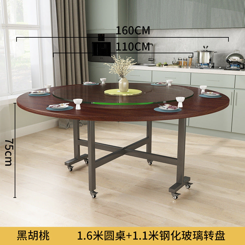 Dining table for homesmall apartment foldable table retractable dining table foldable large round table modern casual dining table