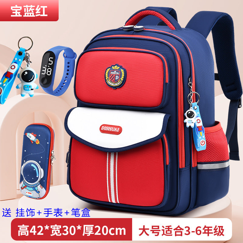 2026 new school backpack for elementary school students, grades 1-6, boys and girls, ultra-lightweight, load-reducing, and spine-protecting