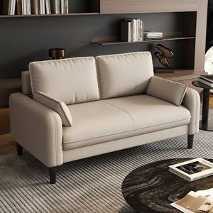 Small apartment sofa double three-person accessible luxury apartment rental room rest area reception clothing store b&b cat scratching leather wood