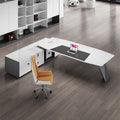 Accessible luxuryclassy sense paint boss desk office desk casual modern fashion executive desk office furniture table and chair combination