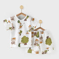 Baby short-sleeve set - summer pure cotton lightweight outfit for boys and girls, infant shorts pajamas, air conditioning clothes, children's summer apparel