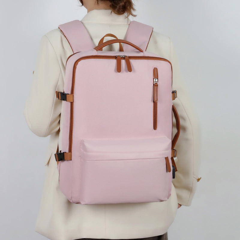 Cross-border short-distance travel backpack fashionable large-capacity computer backpack high-value college student simple schoolbag wholesale