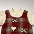 Baby girl's autumn korean-style dress, preppy style, princess dress for infants and toddlers, autumn faux two-piece dress