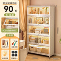 Cloud white 5-door cabinet 90*30*172cm [thickened material, tempered glass]