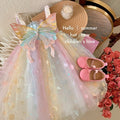 Girls' dresses  summer collection: kids' formal dresses, sundresses, princess dresses, baby dreamy fairy dresses with butterfly and rainbow accents