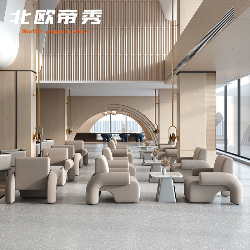 Accessible luxury reception negotiation table and chair negotiation table and chair combination office sofa commercial shop robot pistol sofa chair