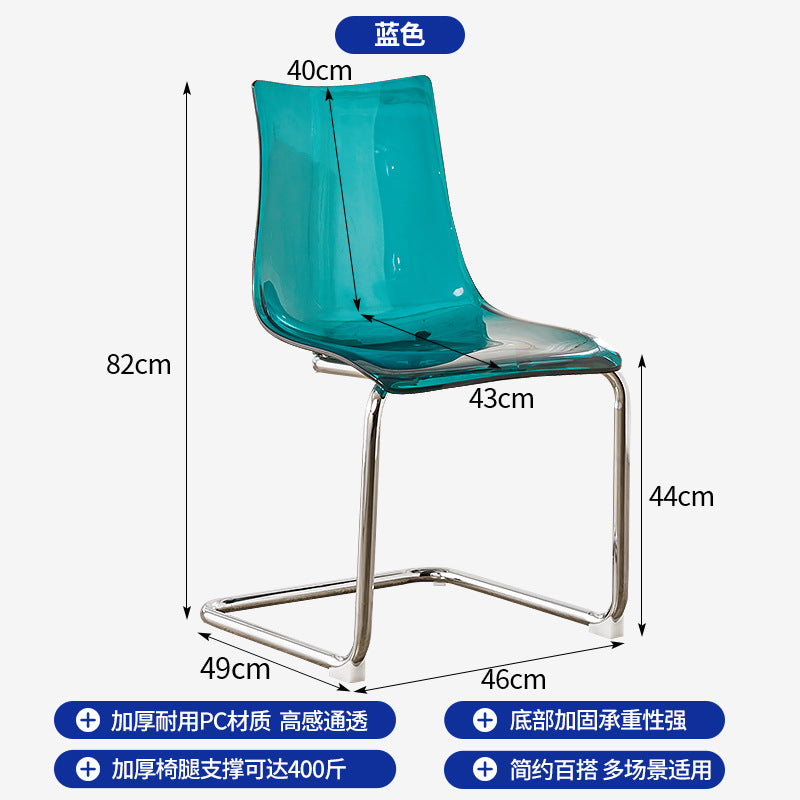 Exportcasual transparent chair designer acrylic toas dining chair for homepopular creative back dining table chair