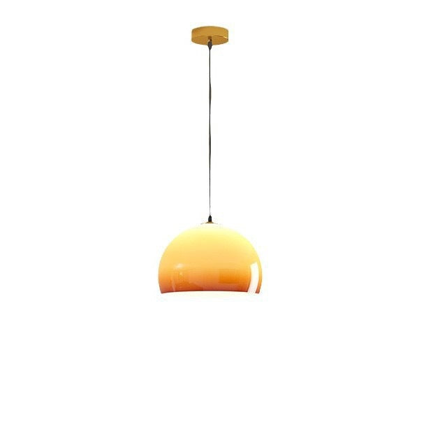 Used japanese retro pendant light - single glass dining table lamp for restaurant, bar, or artistic lighting - high-end style
