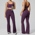 new women's activewear set: quick-dry running workout two-piece, pilates wide-leg yoga outfit