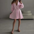 cross-border european and american women's clothing: new summer skirts, fashionable casual plaid lace-trimmed mini dress