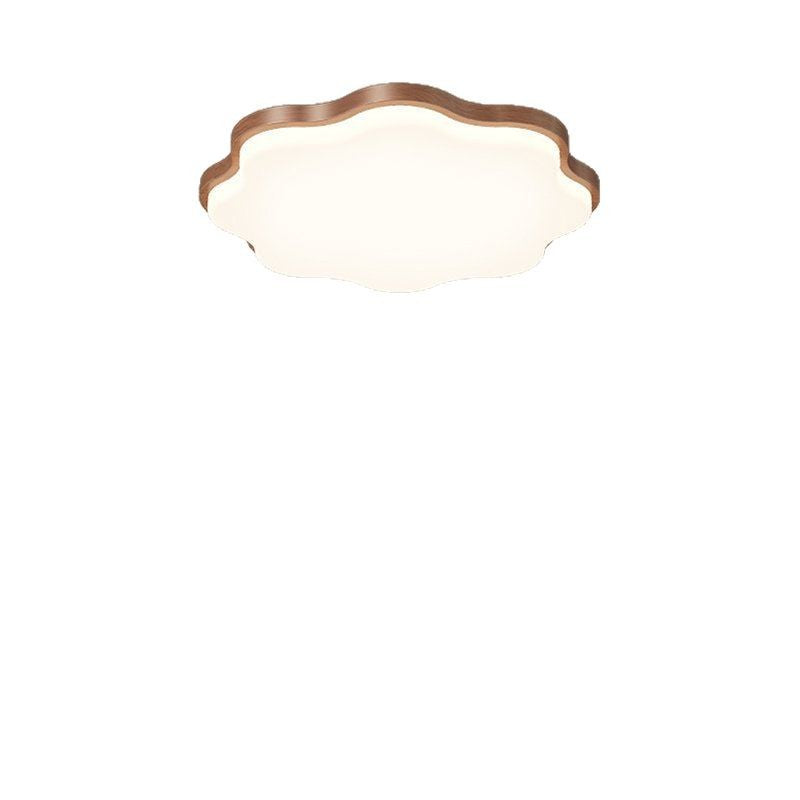 Living room main light ceiling light 2025 new ultra-thin medieval retro walnut color whole house combination lighting package