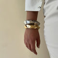 Women's bracelet wholesale fashion cross-border autumn and winter jewelry smooth spring opening irregular high-end plain circle bracelet