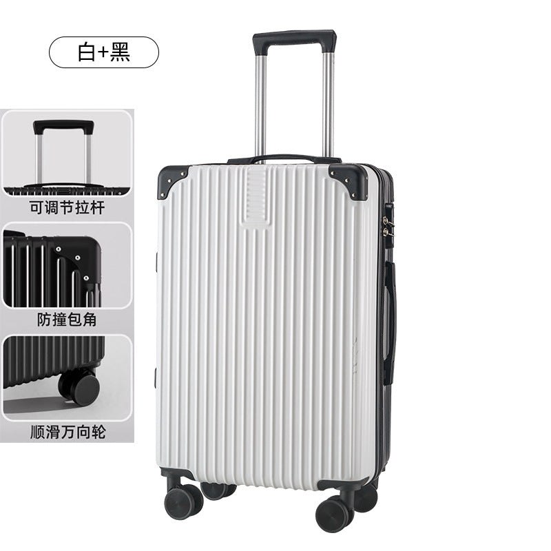 Retro large-capacity men's and women's suitcases 20-inch password case universal wheel suitcase strong trolley case boarding case