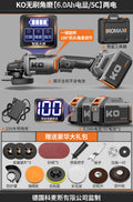 Brushless angle grinder lithium battery portable high-power cutting machine cordless polisher household multifunctional grinder