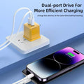Pd 45w fast charging adapter transparent case - "little ice cube" dual port a+c charger, compatible with apple and huawei phones