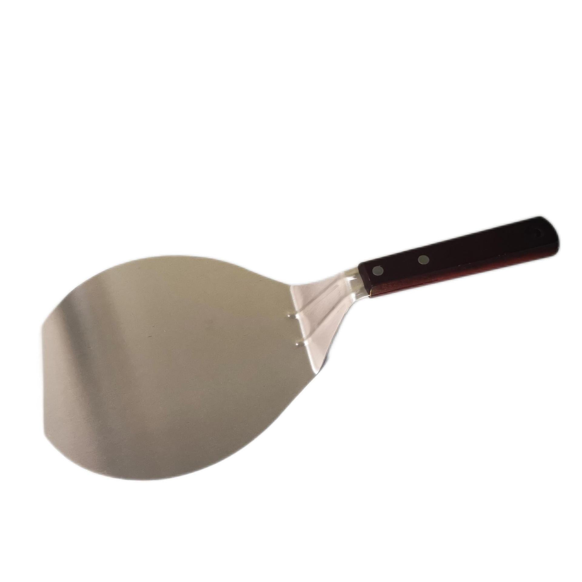 Cross-border stainless steel wooden handle frying shovel combination oblique cooking shovel iron plate steak cooking shovel pancake BBQ tool