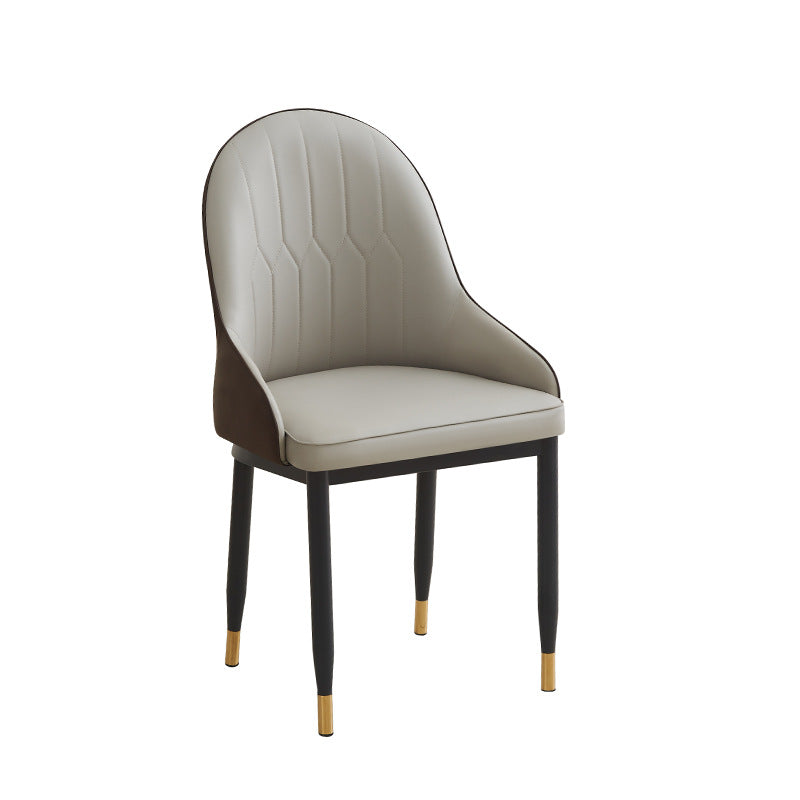 Luxury high-end chair, home leather stool, modern minimalist nordic dining chair, home living room hotel dining chair