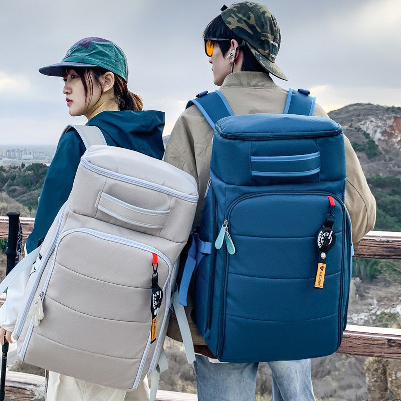 Cross-border outdoor travel backpack men's large-capacity mountaineering hiking sports backpack with shoe compartment casual simple backpack