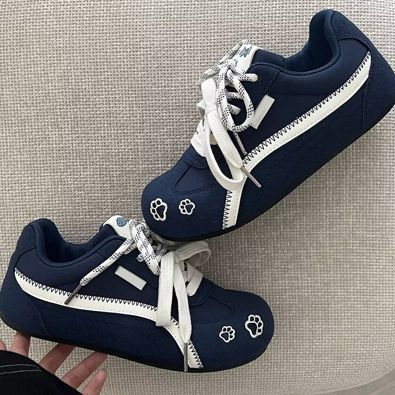 Niche style non-collision german training shoes for women 2026new arrival spring autumkorean styleeasiest for match thin white shoes casual board shoes