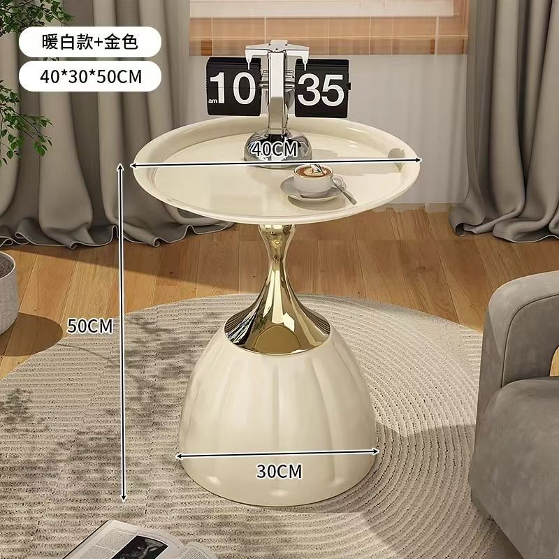 Round slate coffee table combination living room for home italian normcore tea table large and small apartmentaccessible luxuryclassy sense tea table