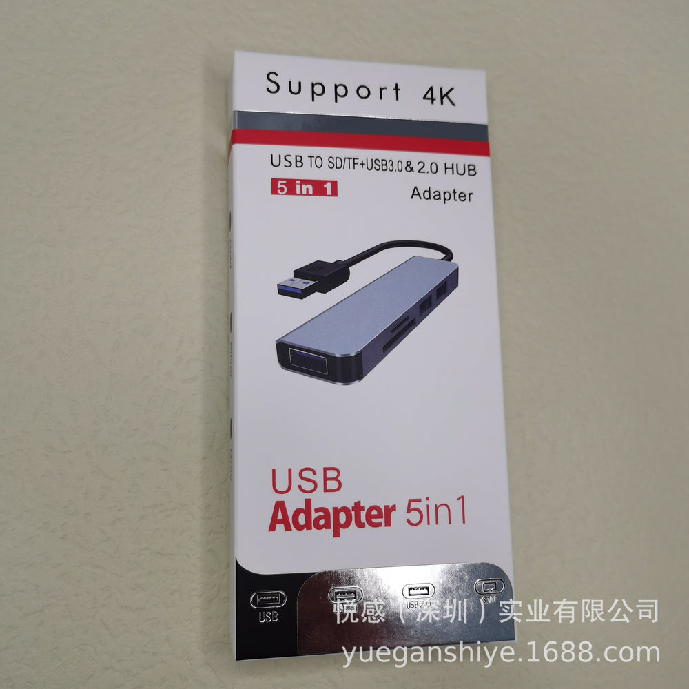 Usb 3.0 hub with tf card & sd card reader - multi-interface, high-speed, portable for laptops and pcs