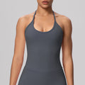 fashionpure color high elastic tight strap halter back sports intimates training running yoga clothes vest for women