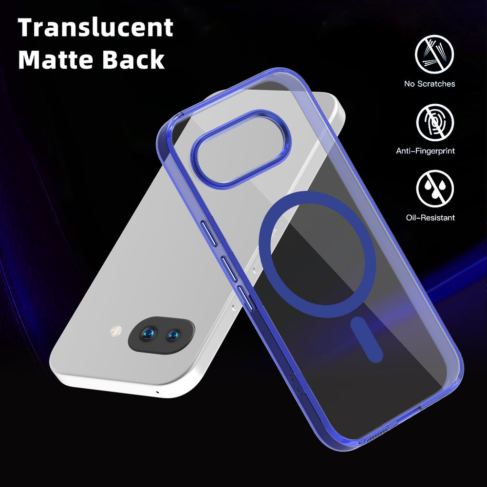 ice color magnetic suction suitable for google 9a charging mobile phone case pixel10 ice mist semi-transparent anti-fall cross-border case