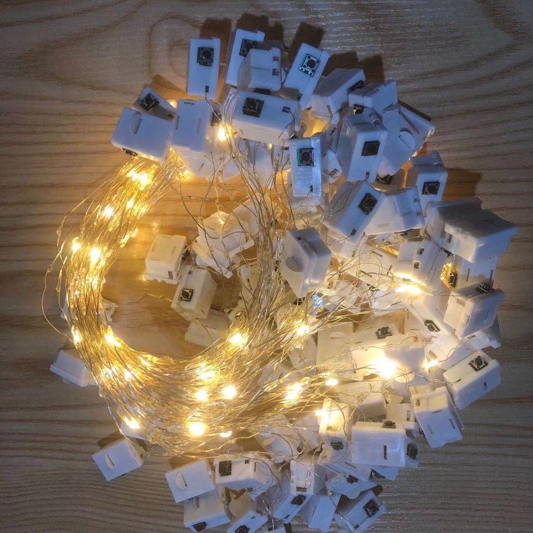 Manufacturer LED light with flowers cake gift decoration atmosphere light small square box luminous white box small colorful lights 123