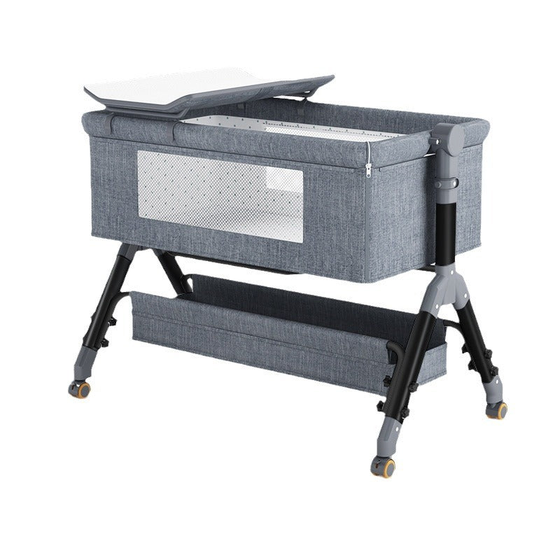 Baby crib convertible bed mobile foldable multifunctional cradle newborn bedside bed cross-border hot-selling baby bed